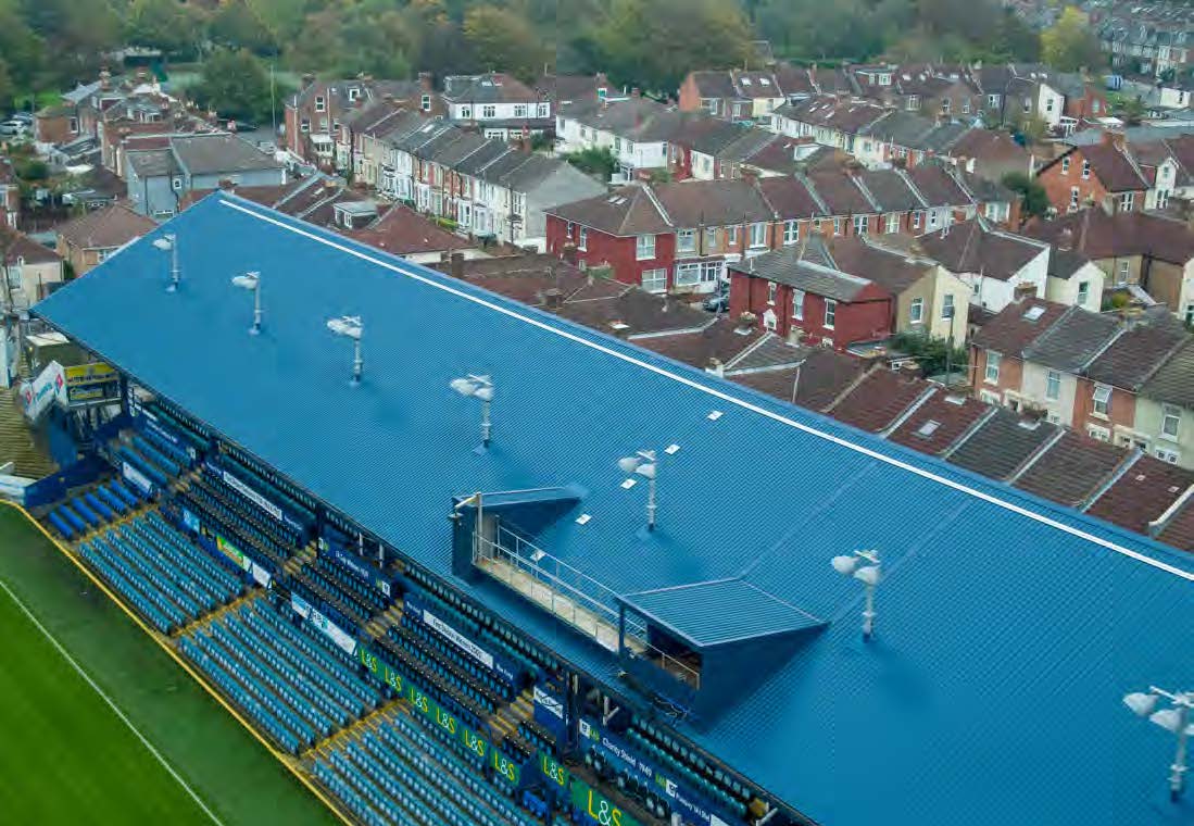 Portsmouth stadium Euroclad roof