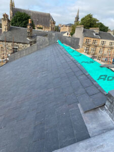 Roofshield membrane protecting historic building