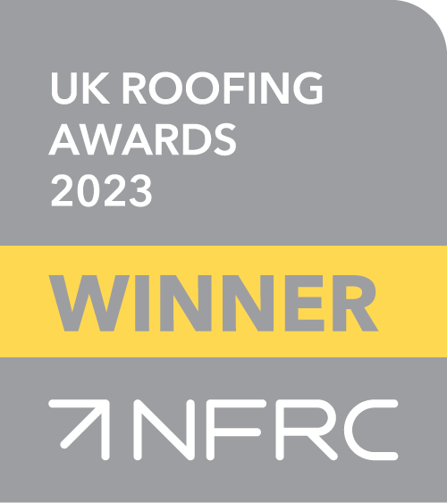 Winner logo of NFRC UK Roofing Awards 2023