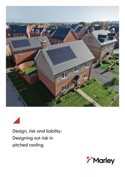 Front cover of Marley's white paper on desinging out risk for pitched roofing